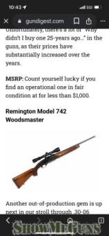 30-06 Remington model 742 Woodsmaster - 1/8