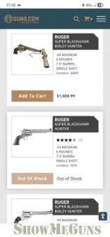 Stainless ruger hunter edition newmodel super blackhawk 44mag - 3/3