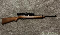 Ruger 10/22 Carbine 18” wood stock with scope - $400