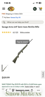 Blue Savage 64F semi-auto 22LR, includes 30 rd magazine and original 10 - 4/4