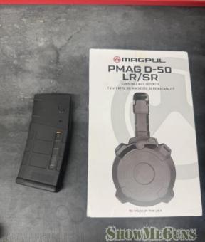 Magpul D-50 drum for AR10 and Magpul 25 round magazine