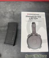 Magpul D-50 drum for AR10 and Magpul 25 round magazine