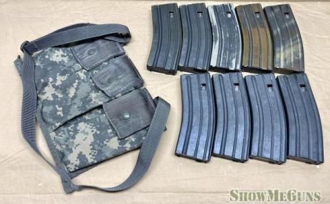 Used USGI Surplus 30rnd Mags and 6 Mag Bandolier