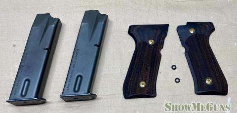 Wood Grips and M9 Mags for Beretta 92FS/M9, etc. - 1/3