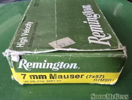 (18) 7mm Mauser Rounds of Remington in box